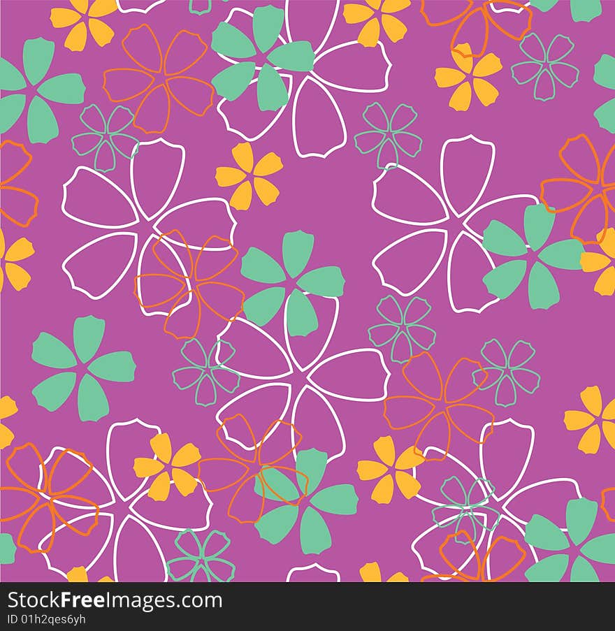 Flowers On Pink Background