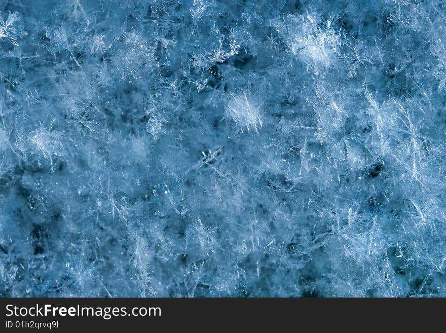 Macro shot of blue ice crystals. Macro shot of blue ice crystals