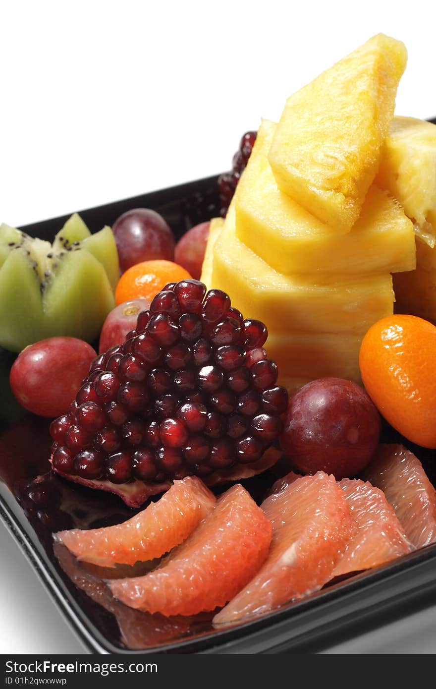 Fruit Plate Isolated on White Background