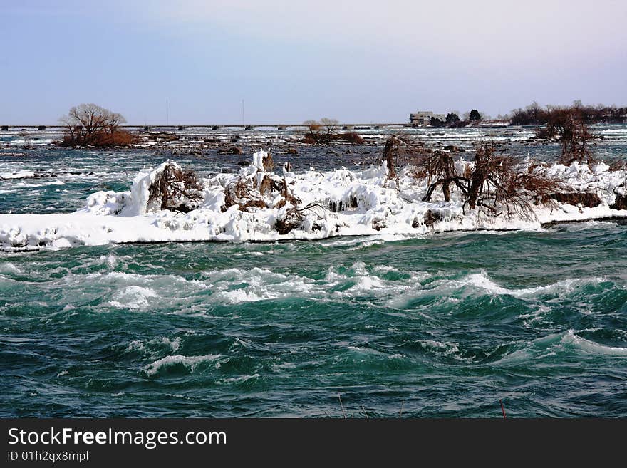 Niagara Falls River In Canada