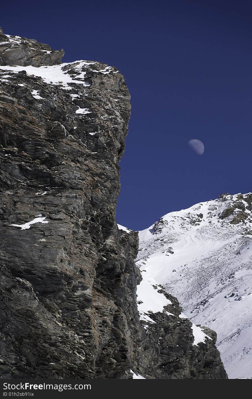 Rocks And Moon