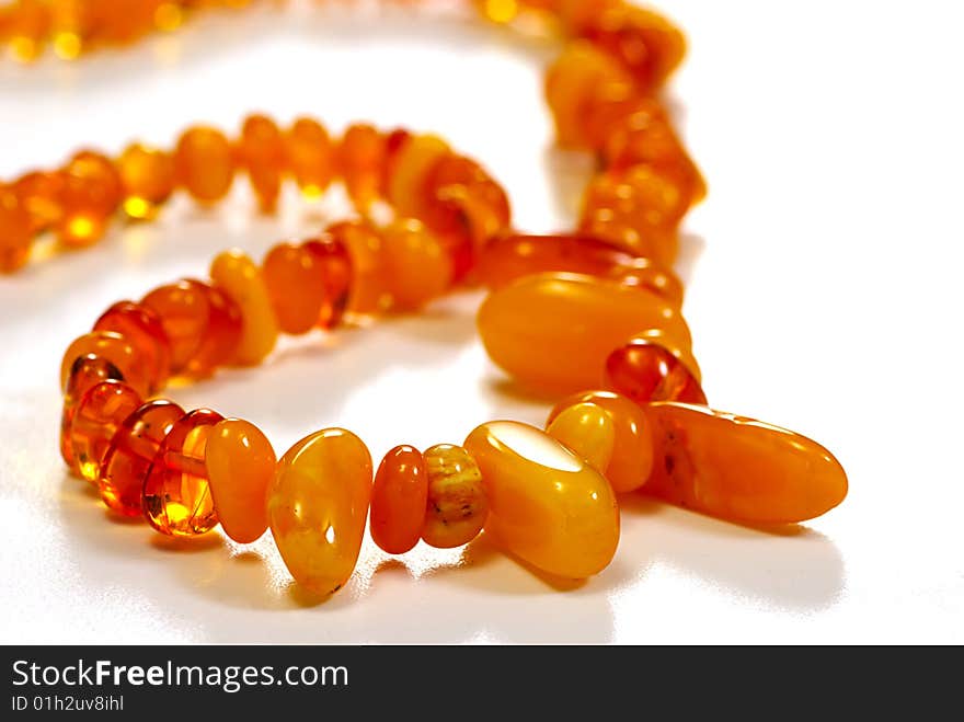 Beads, necklace made of amber