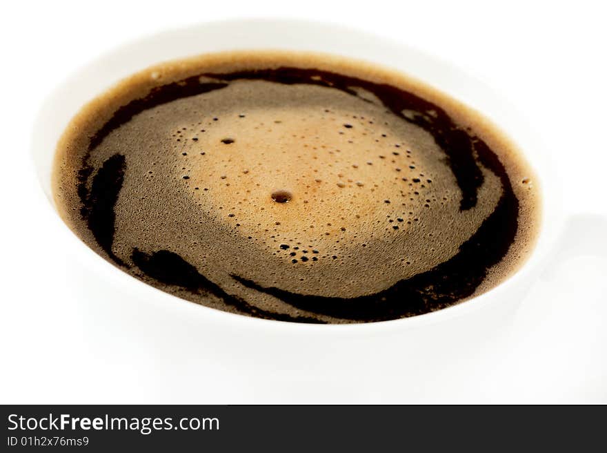 Close up. Cup of espresso coffee