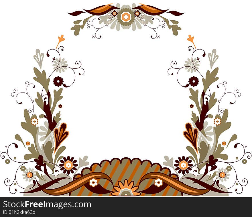 Abstract floral frame