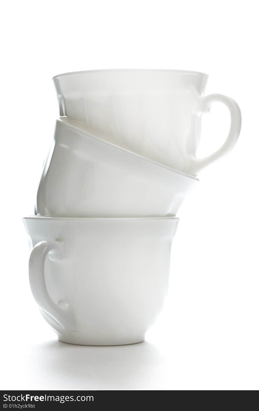 Coffee cups on white background. Coffee cups on white background