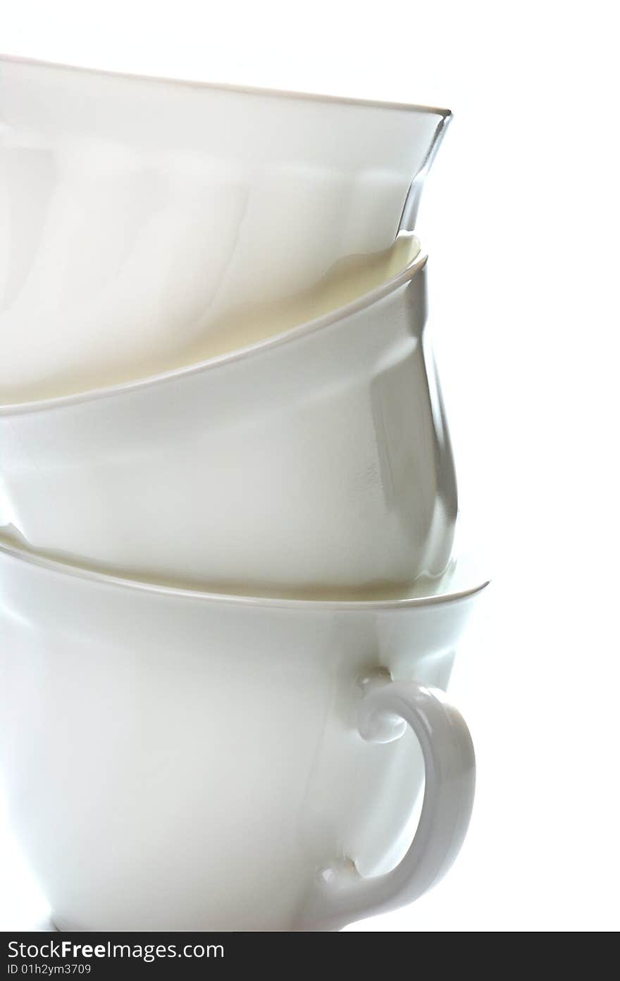 Coffee cups on white background. Coffee cups on white background