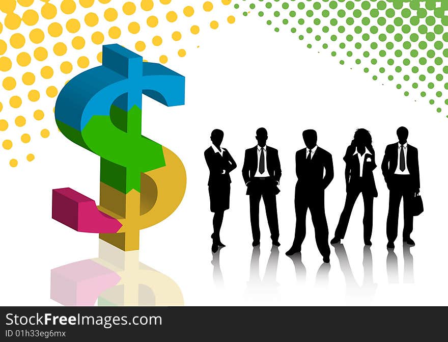 Vector illustration of business people
