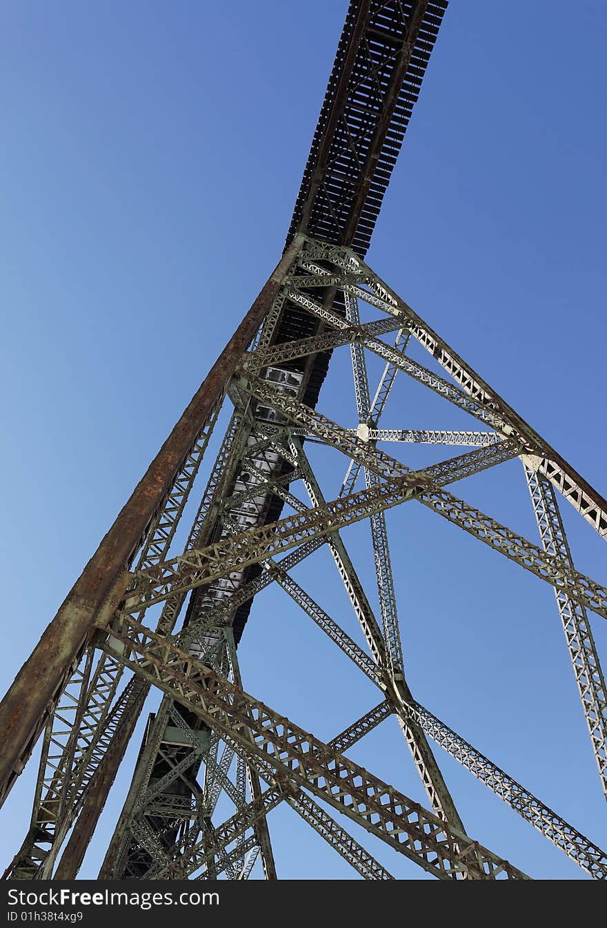 Old bridge for a train. Old bridge for a train