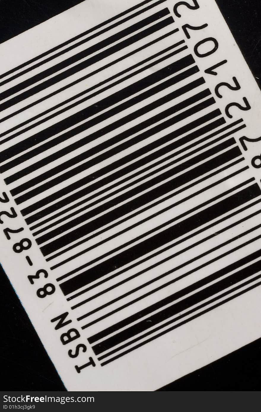 Barcode on the black background