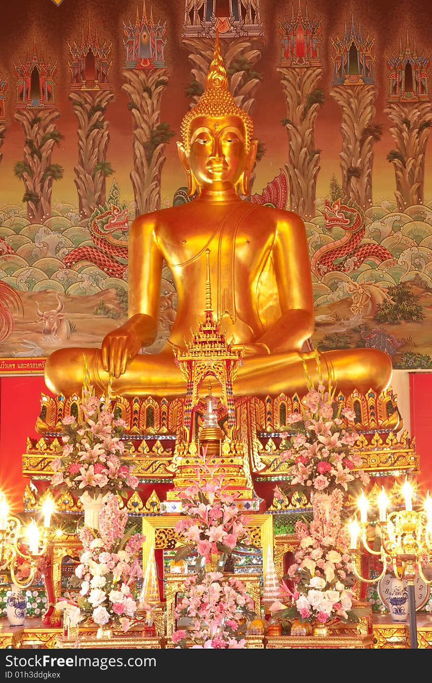 ฺBuddha image in buddhist church, Aytthaya province, Thailand. ฺBuddha image in buddhist church, Aytthaya province, Thailand.