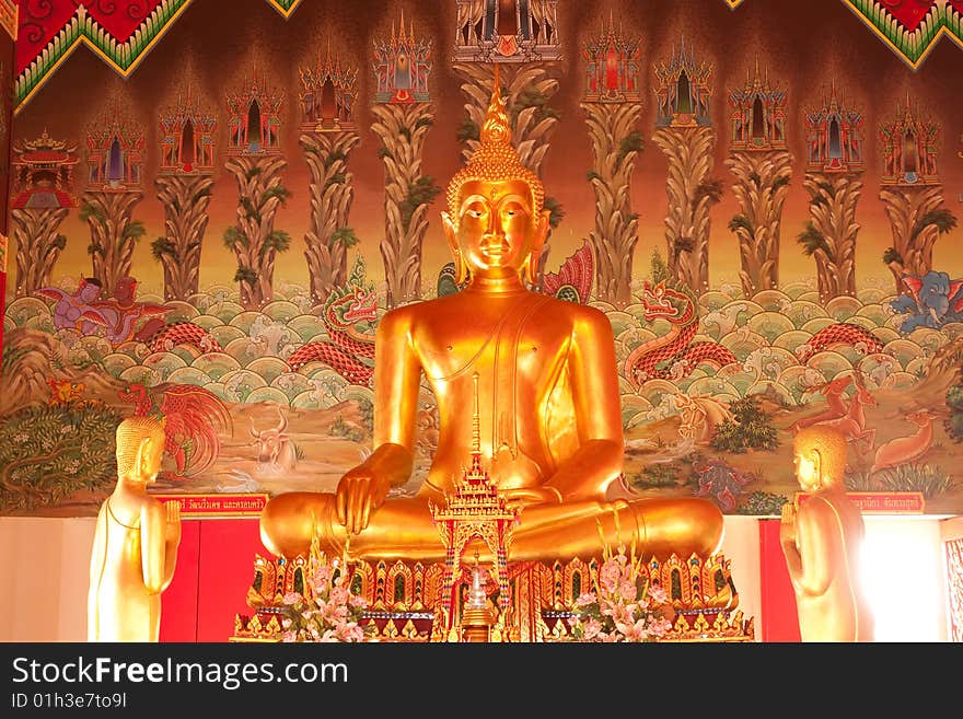 ฺBuddha image in buddhist church, Aytthaya province, Thailand. ฺBuddha image in buddhist church, Aytthaya province, Thailand.