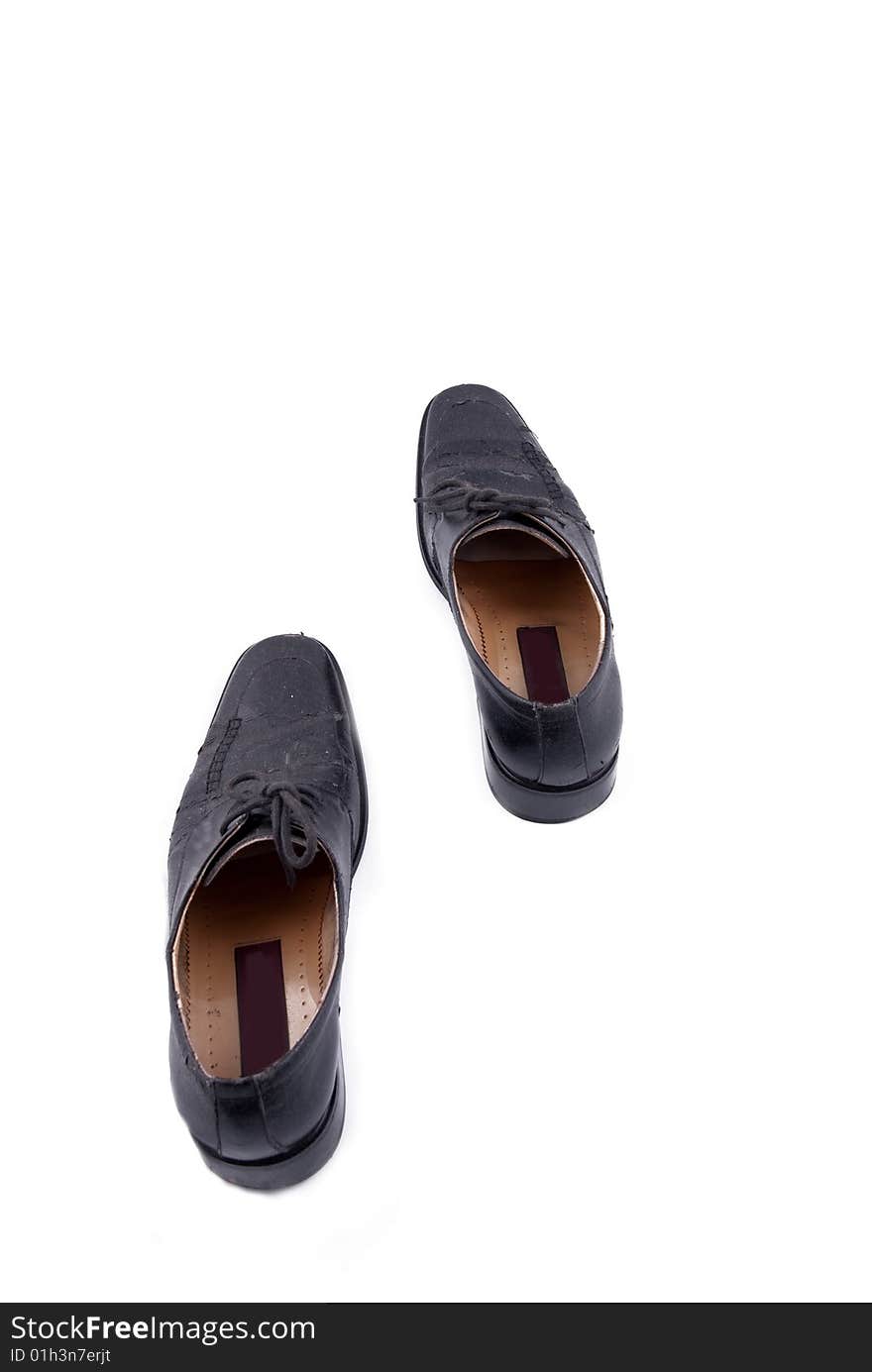 Formal black male leather shoes in pair. Formal black male leather shoes in pair