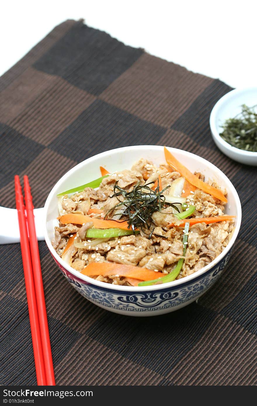 Prepared and delicious japanese food-beef rice