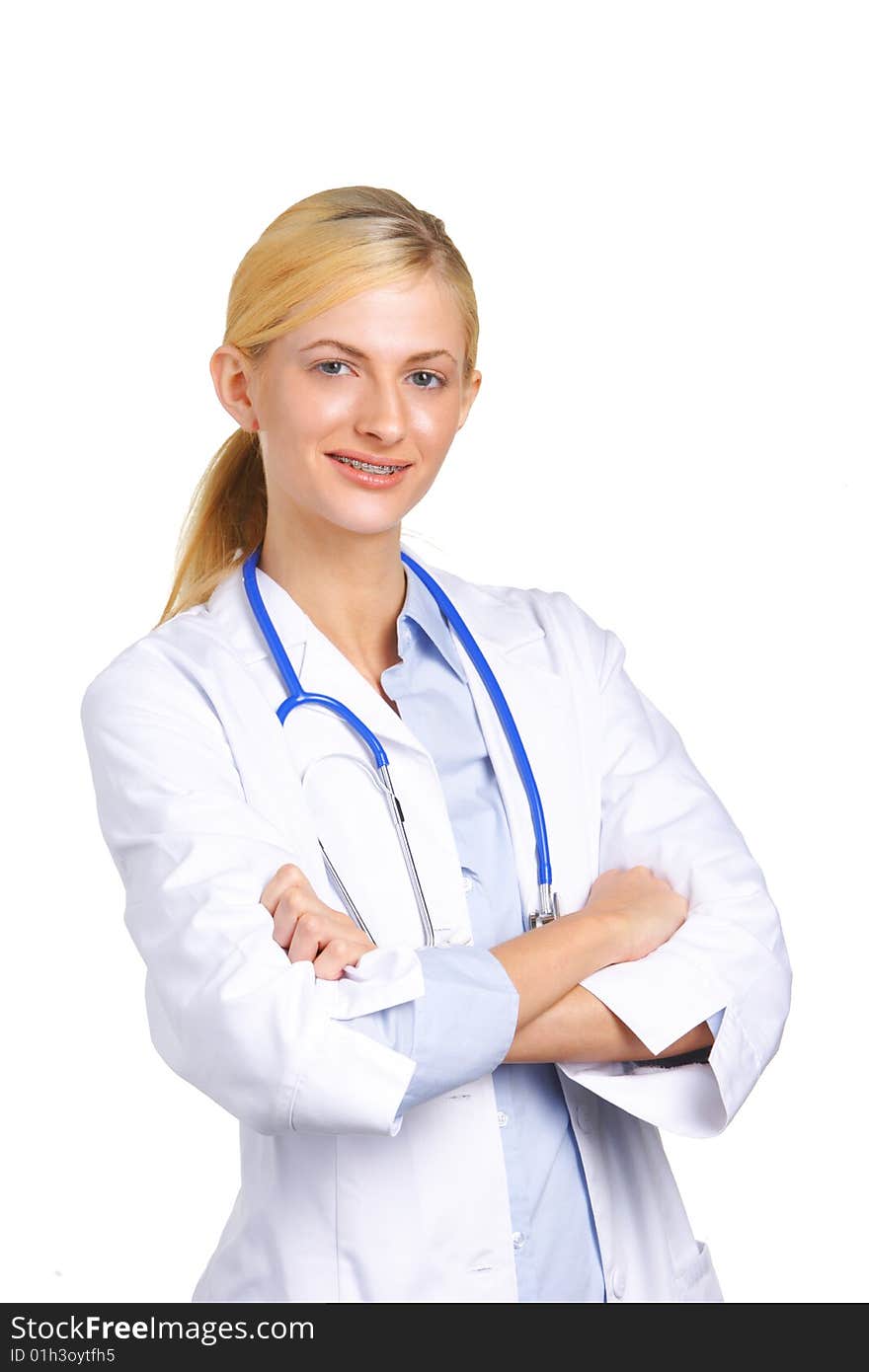 Female Medical Student in the studio