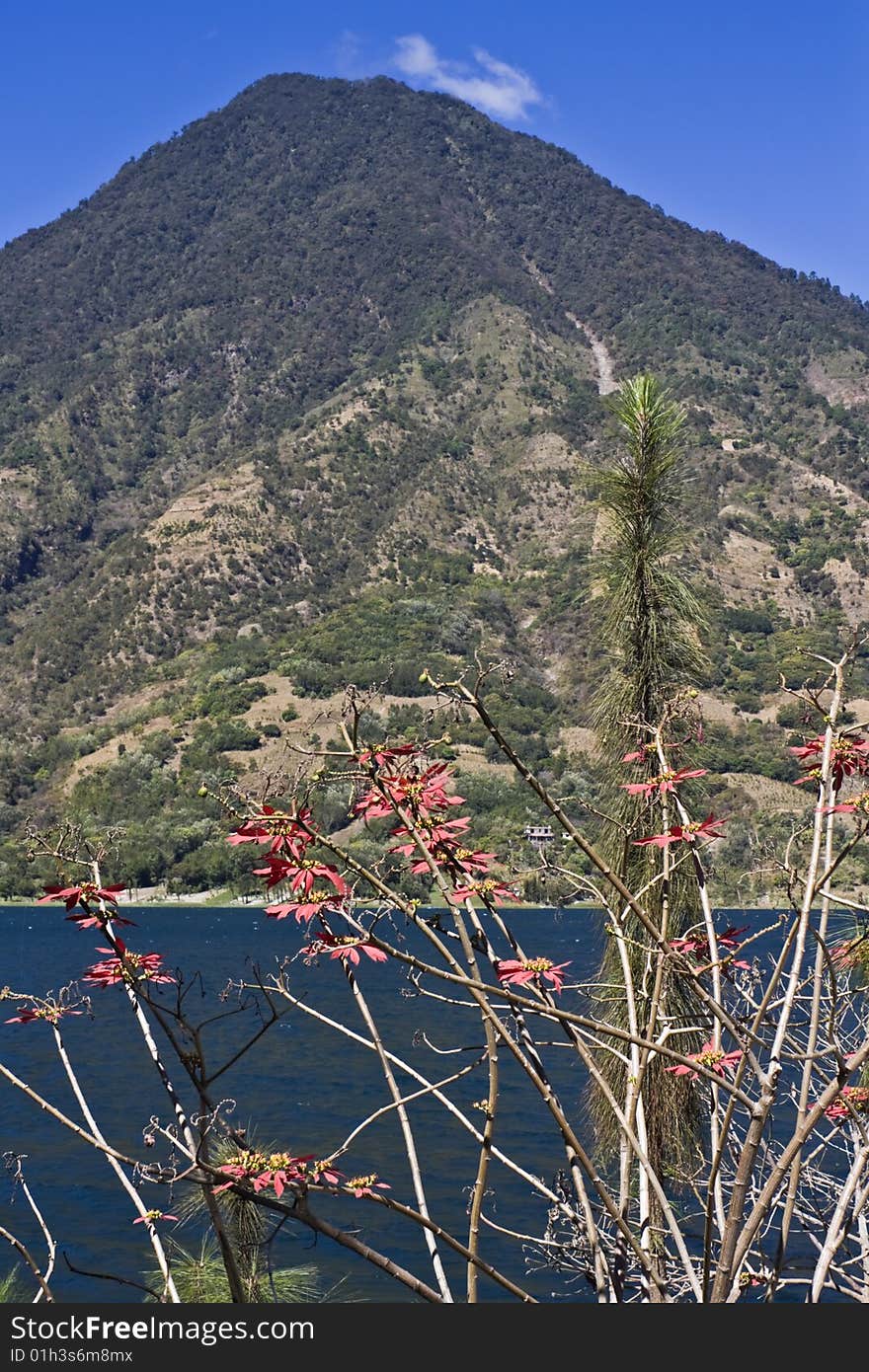 Volcano by Lake Attilan, Guatemala