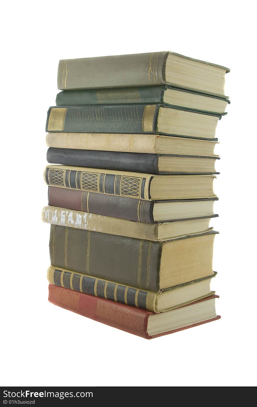 Stack of books isolaited on a white background