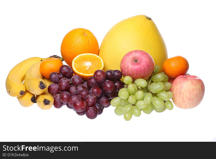 Fruits isolated on a white