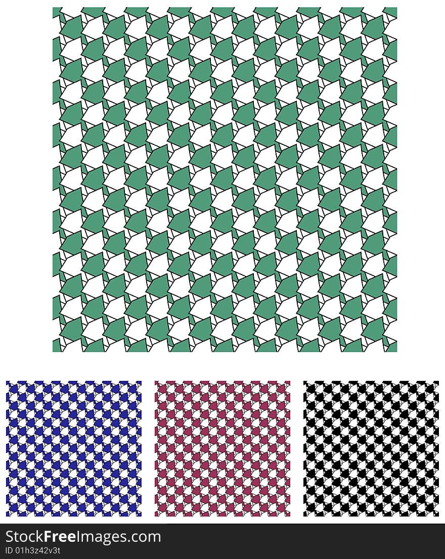 These are 4 different colored seamless abstract tile background - Vector illustrations. These are 4 different colored seamless abstract tile background - Vector illustrations