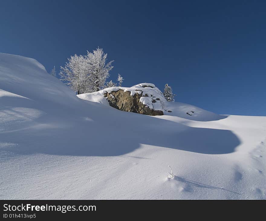 Winter day in the mountains