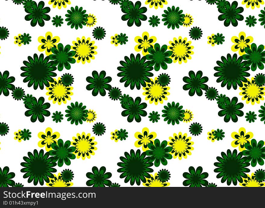 Seamles flower pattern - Vector image