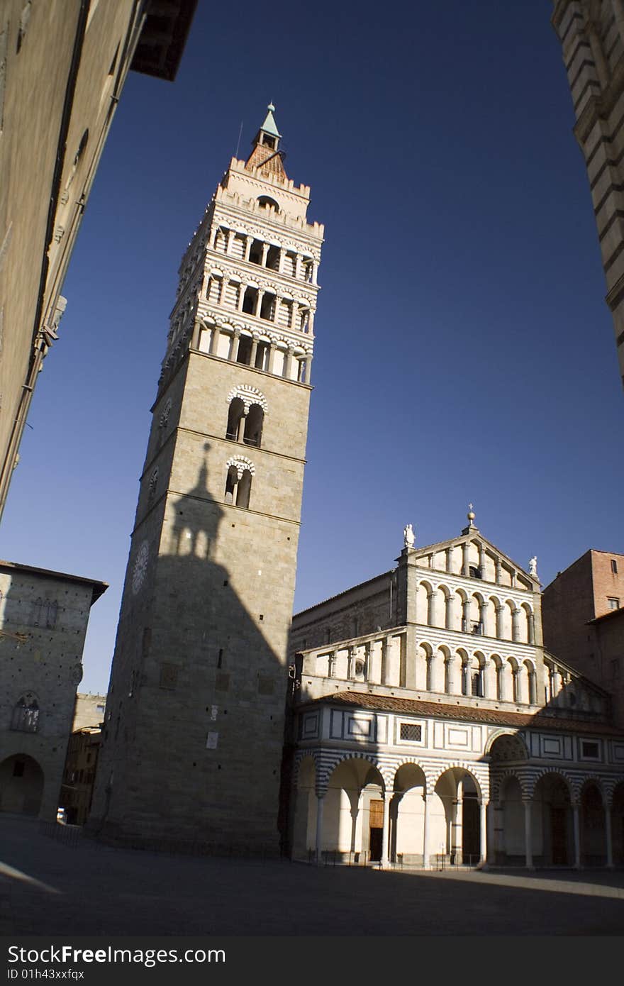 Central Square In A Little Town In Tuscany