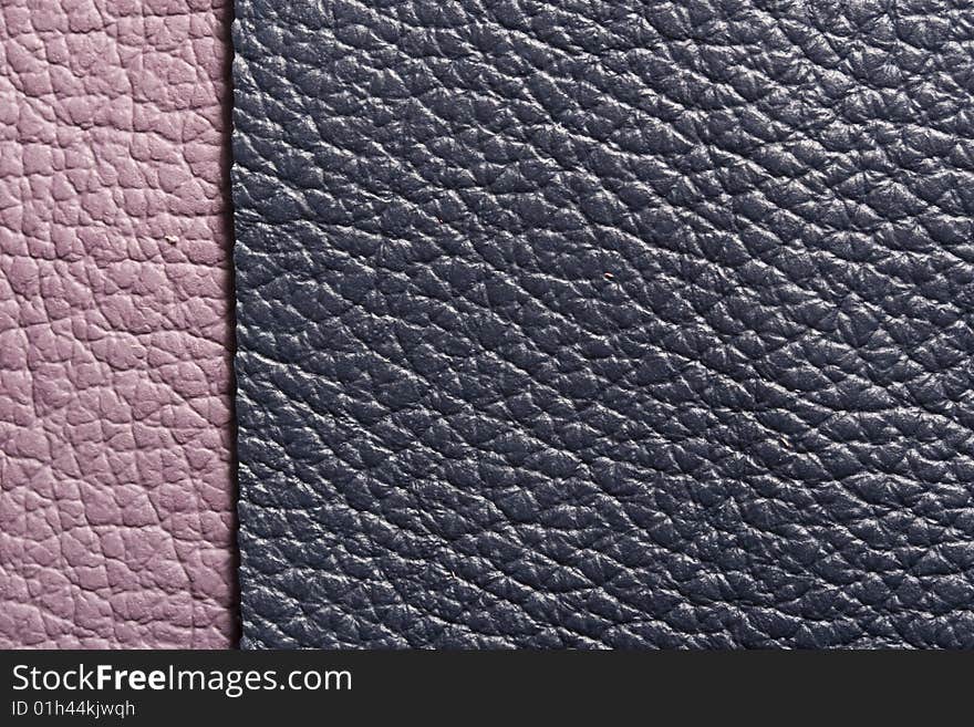 Pink dark blue leather