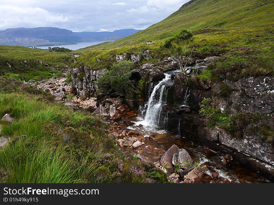 River and waterfall in the highlands