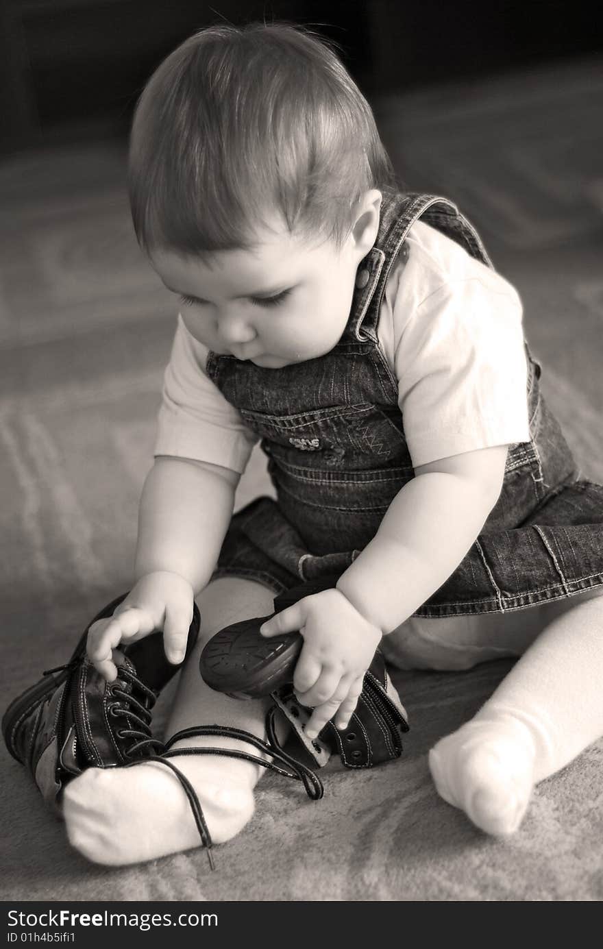 Girl with shoes