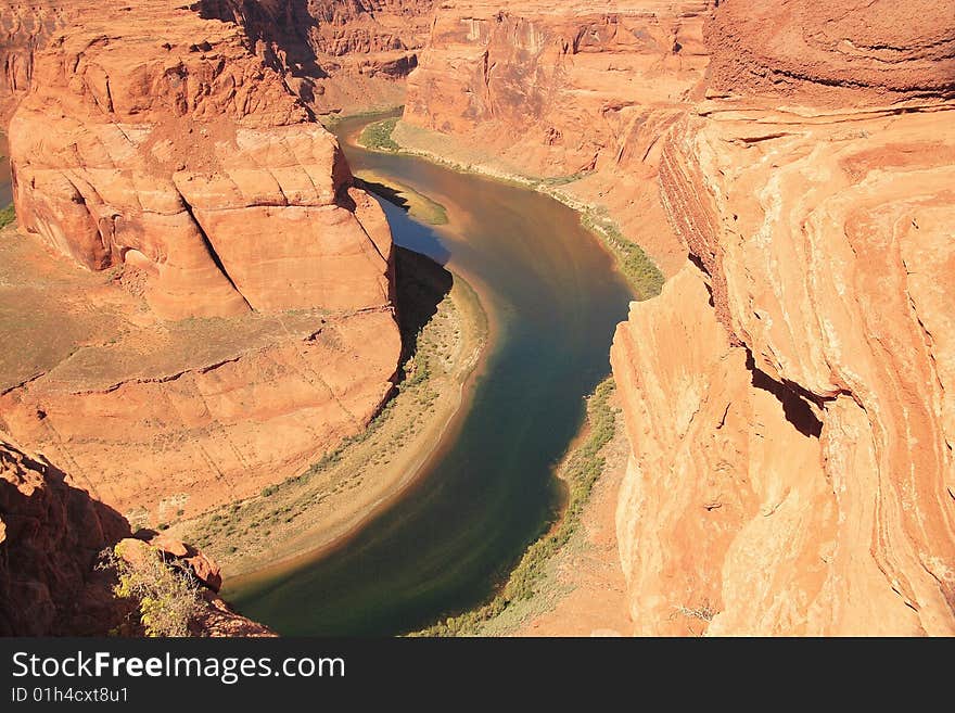 View of the Horseshoe Band, meander Colorado River, Arizona