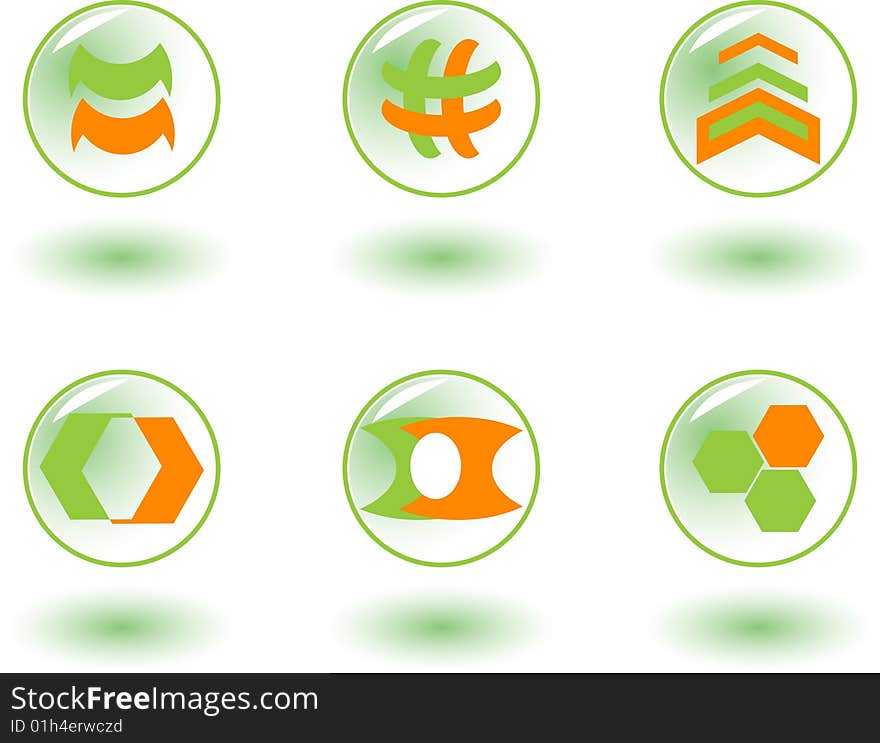 Vector illustration -set of 5 items of design. Vector illustration -set of 5 items of design