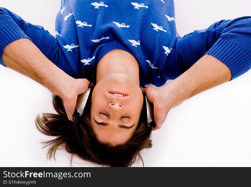 Portrait Of Thinking Man Looking Up