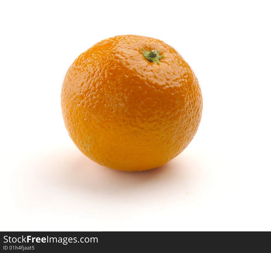 Nice fresh orange isolated on white background