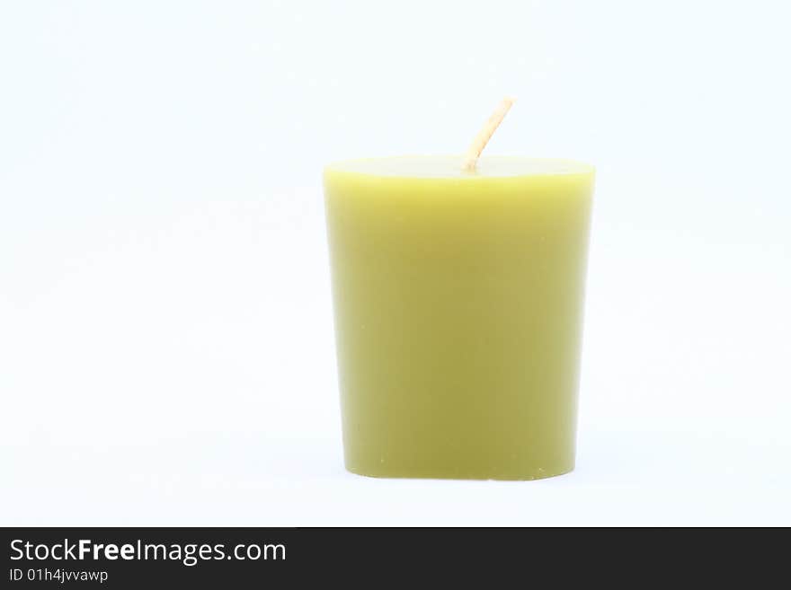 This is candle on white background