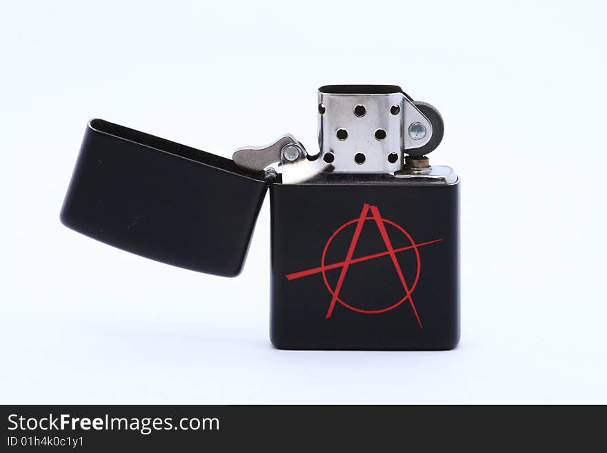 Little black lighter on white background