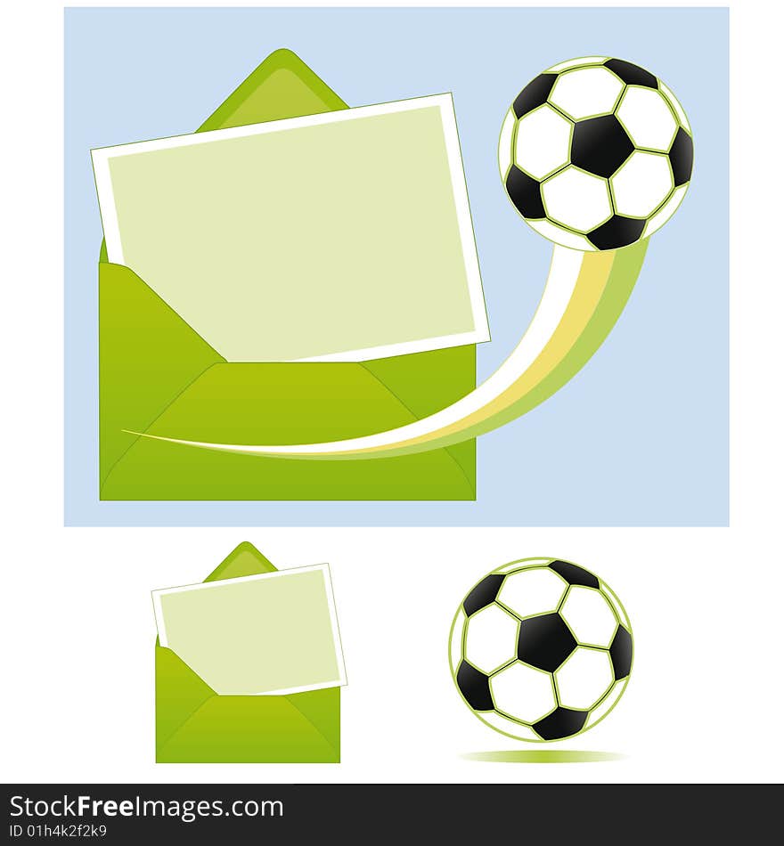 The Letter And Football (Vector)