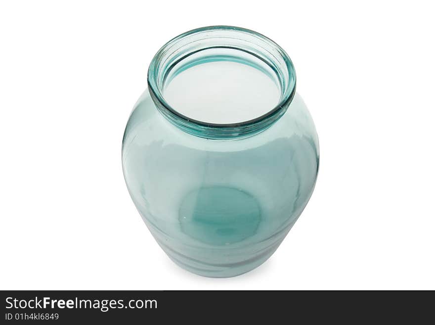 Empty glass jar