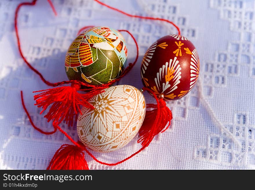 Easter eggs. Holiday public creative activity