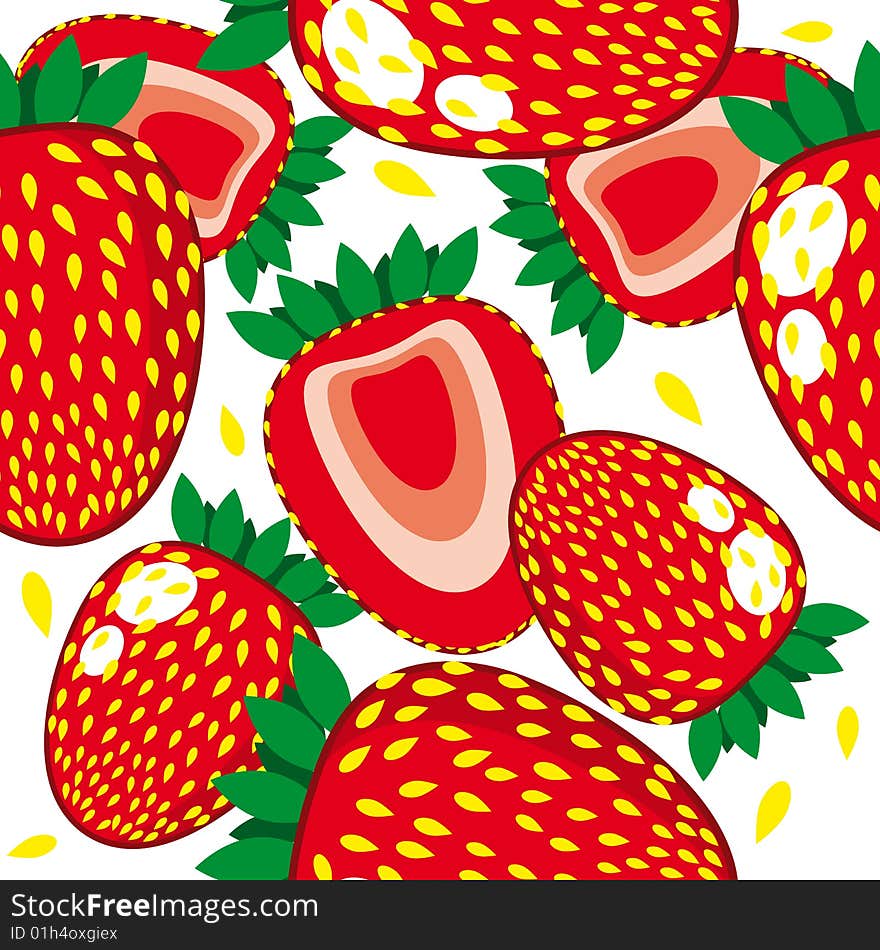 Seamless Background - Strawberry