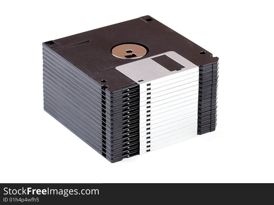 Floppy discs isolated on the white background