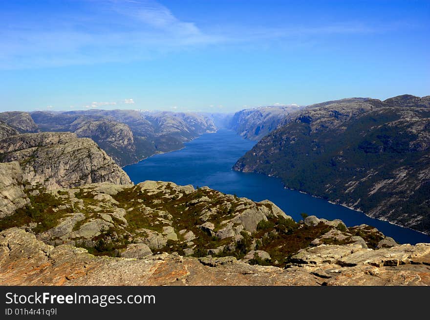 Fjodor landscape view from Preikestolen