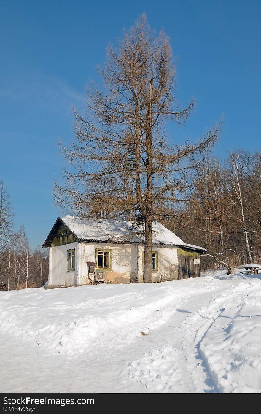 Russia, Moscow suburbs. A small house in village