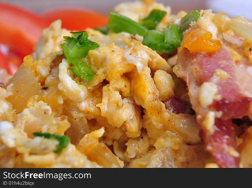 Scrambled  Egg With Sausage And Onion