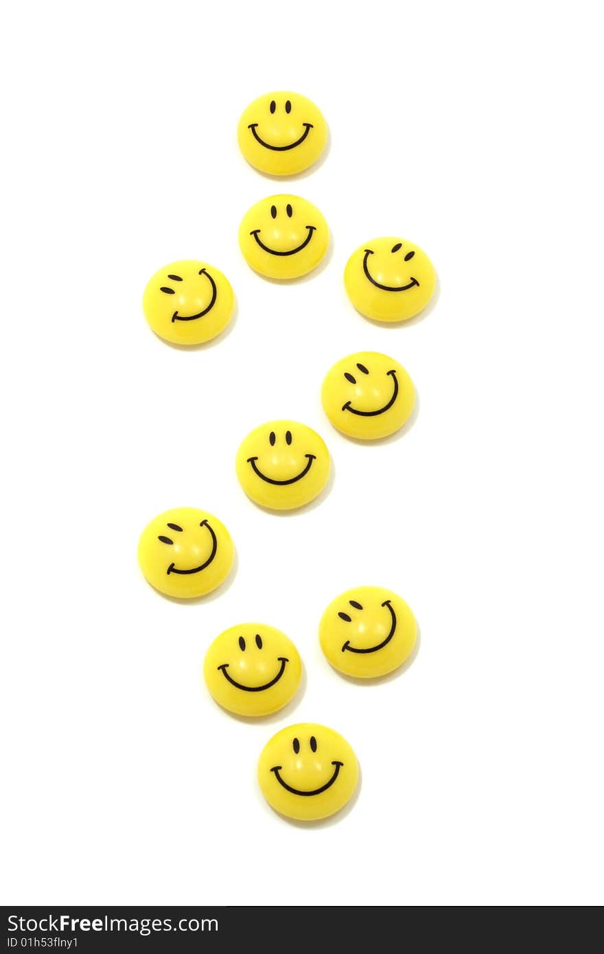 Dollar sign made of yellow smileys