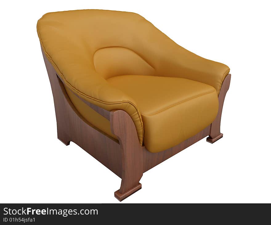 Image of armchair. White background.