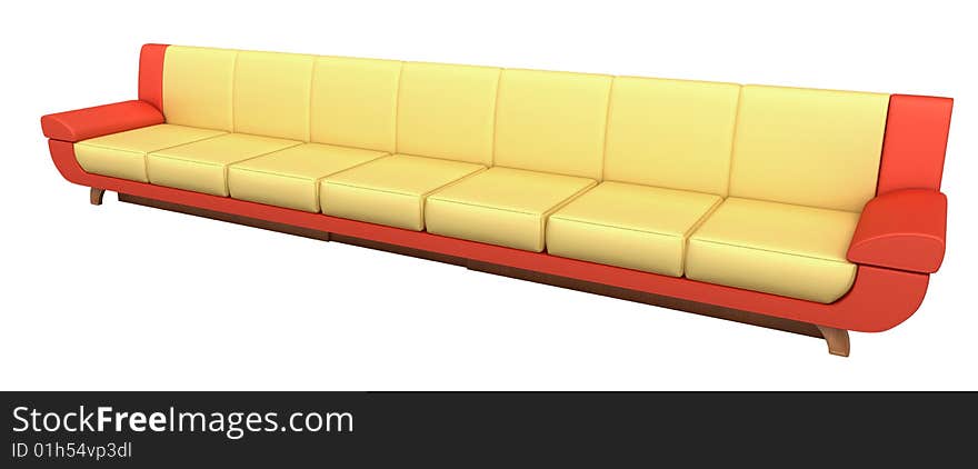 Image of sofa. White background.