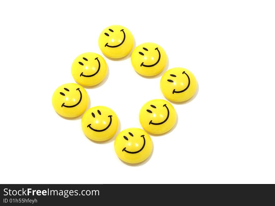 Image of a group of yellow smileys