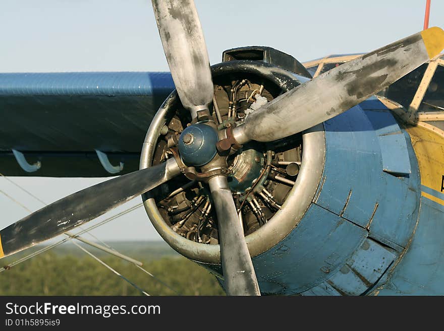 Motor and engine of beautiful plane AN-2. Motor and engine of beautiful plane AN-2