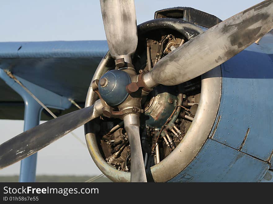 Motor and engine of beautiful plane AN-2. Motor and engine of beautiful plane AN-2