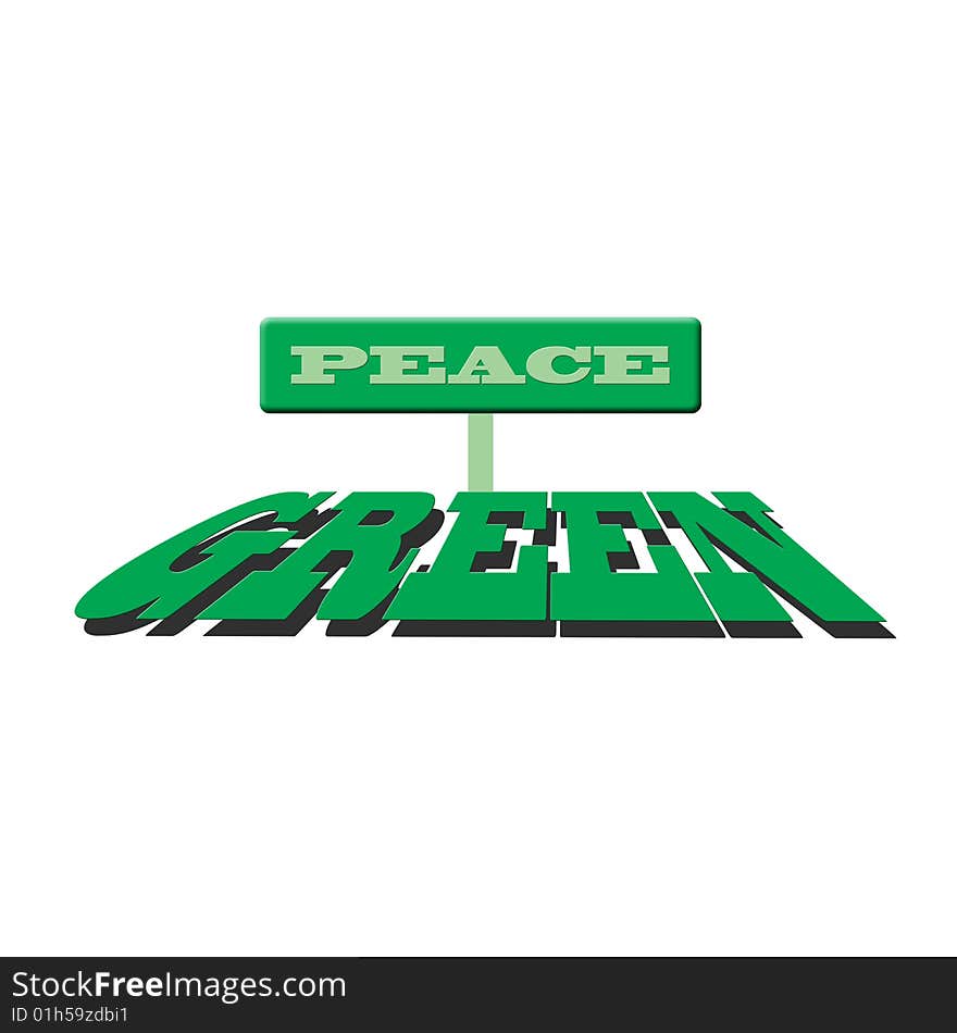 A  new green peace logo design