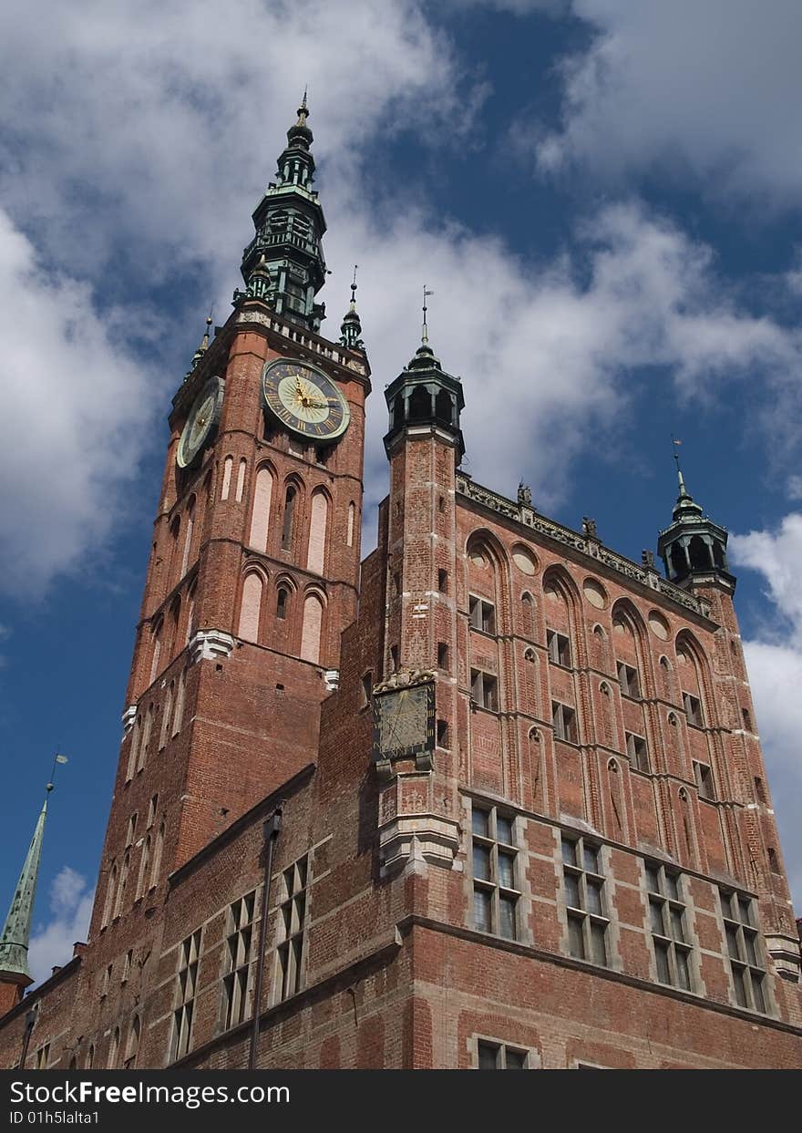 An old city hall in Gdansk, Poland